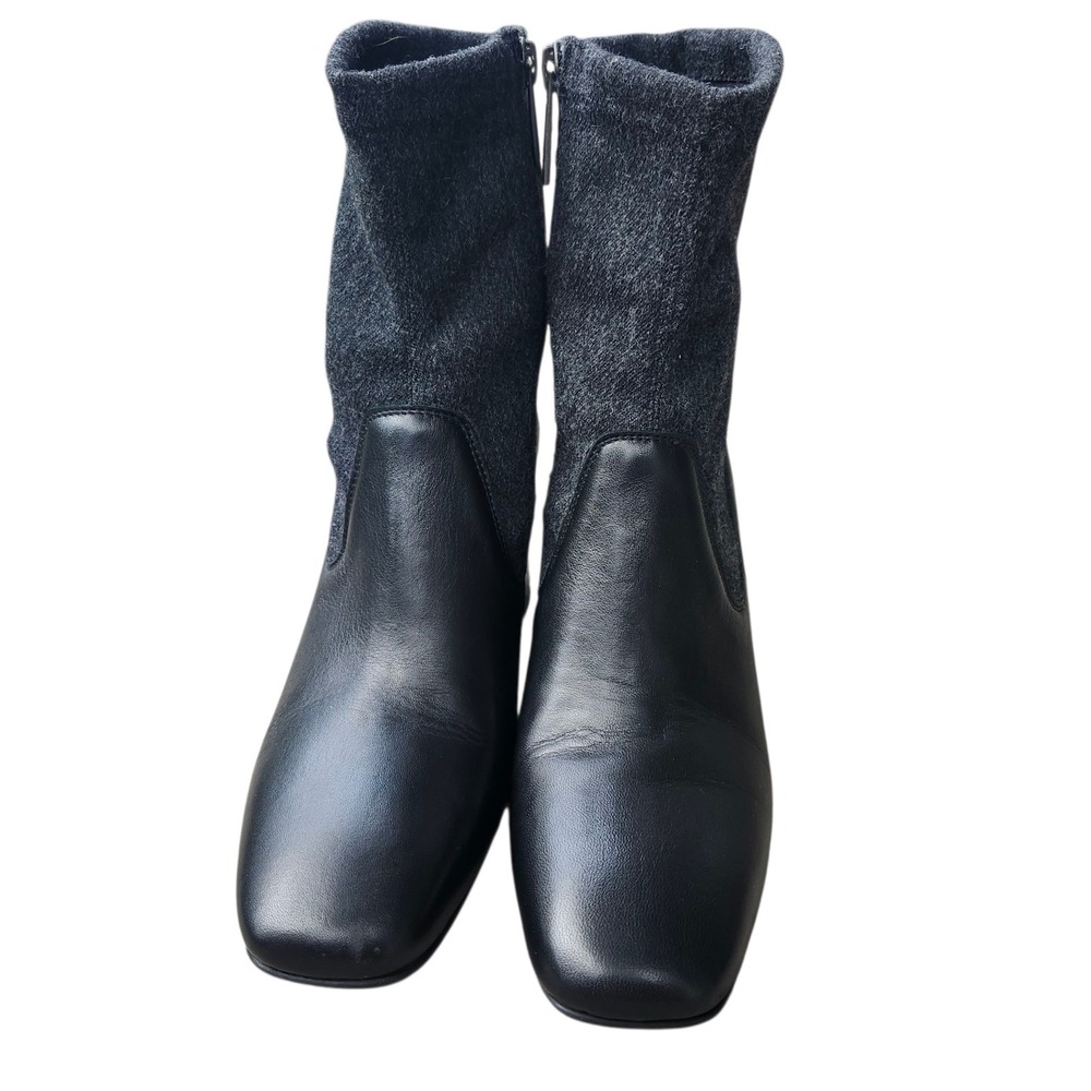 Aquatalia Cammie Weatherproof Leather Bootie Made In Italy Womens Black Size 5.5